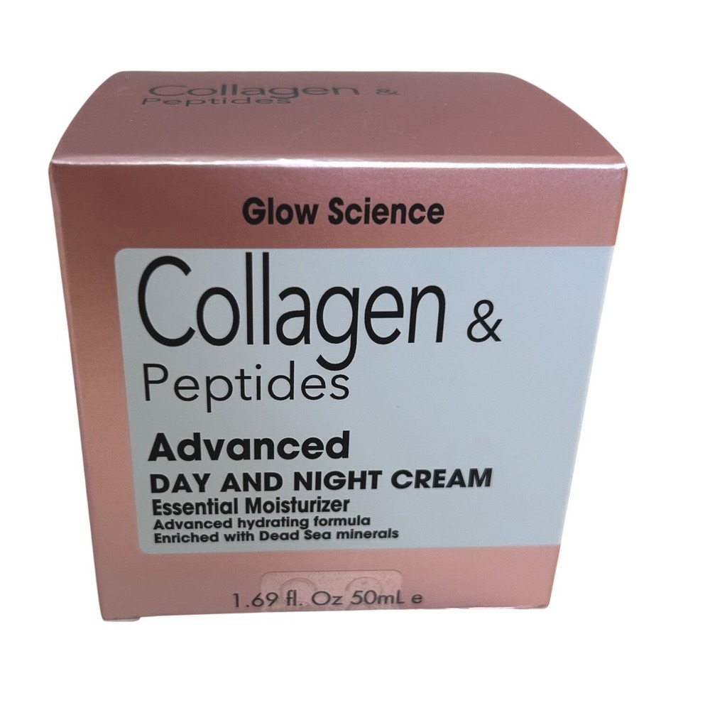 Glow Science Collagen & Peptides Advanced Day and Night Cream 1.69oz New!
